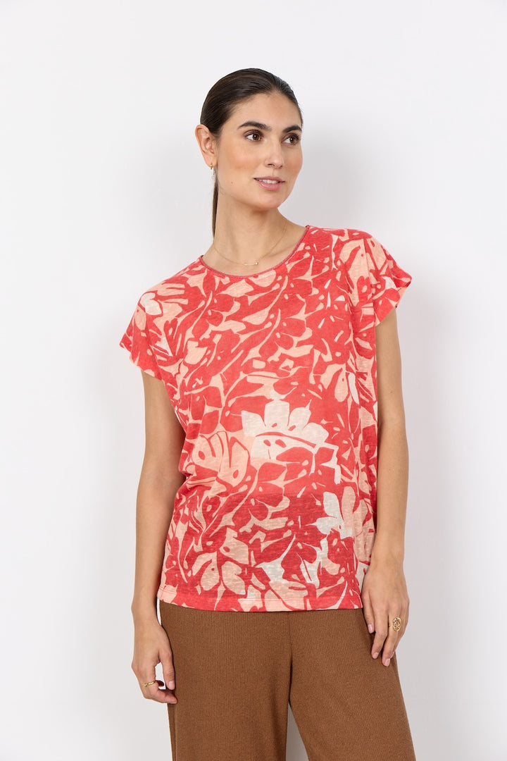 Le t-shirt imprimé feuillage Soya Concept | 27584