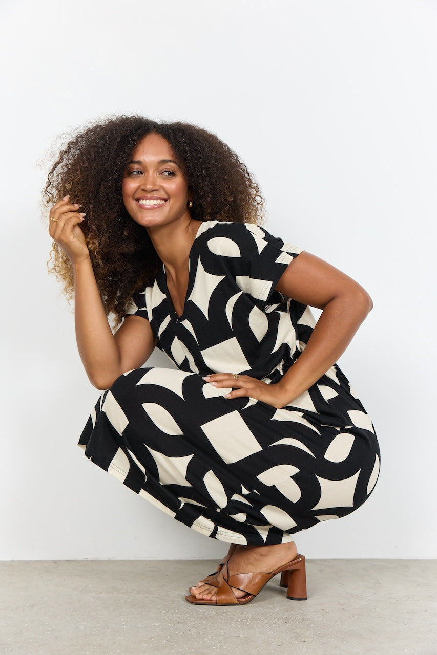 La robe imprimée géométrique Soya Concept | 27605