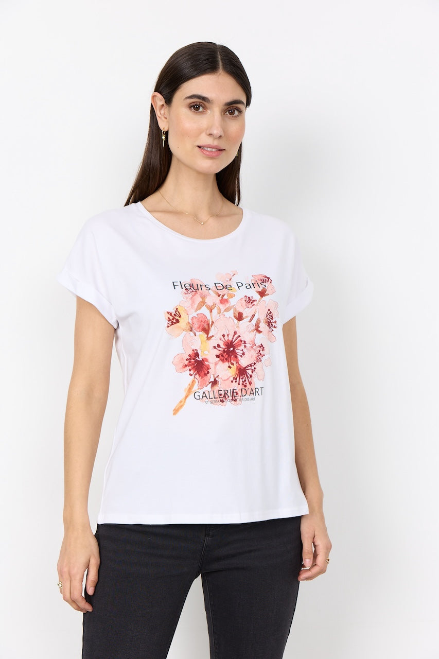 Le t-shirt imprimé floral Soya Concept | 27641
