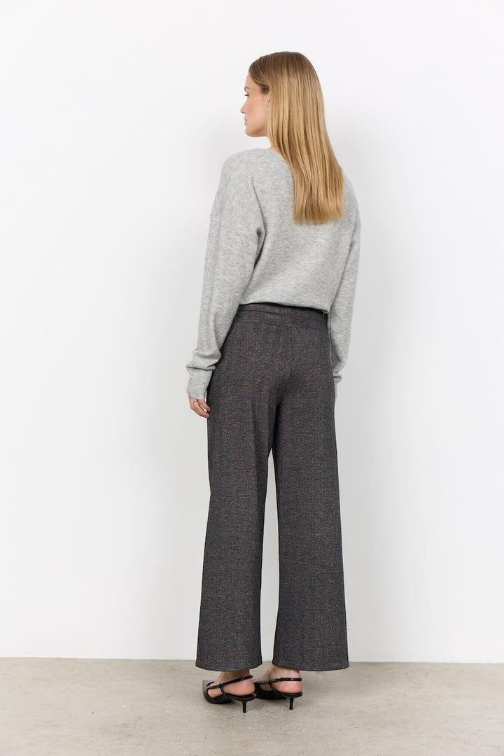 Le pantalon à jambe large texturé Soya Concept | 27814