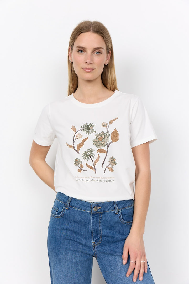 Le t-shirt imprimé botanique Soya Concept | 27835