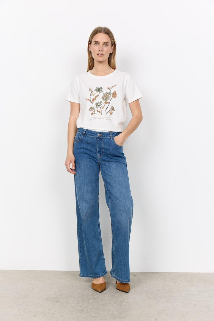 Le t-shirt imprimé botanique Soya Concept | 27835