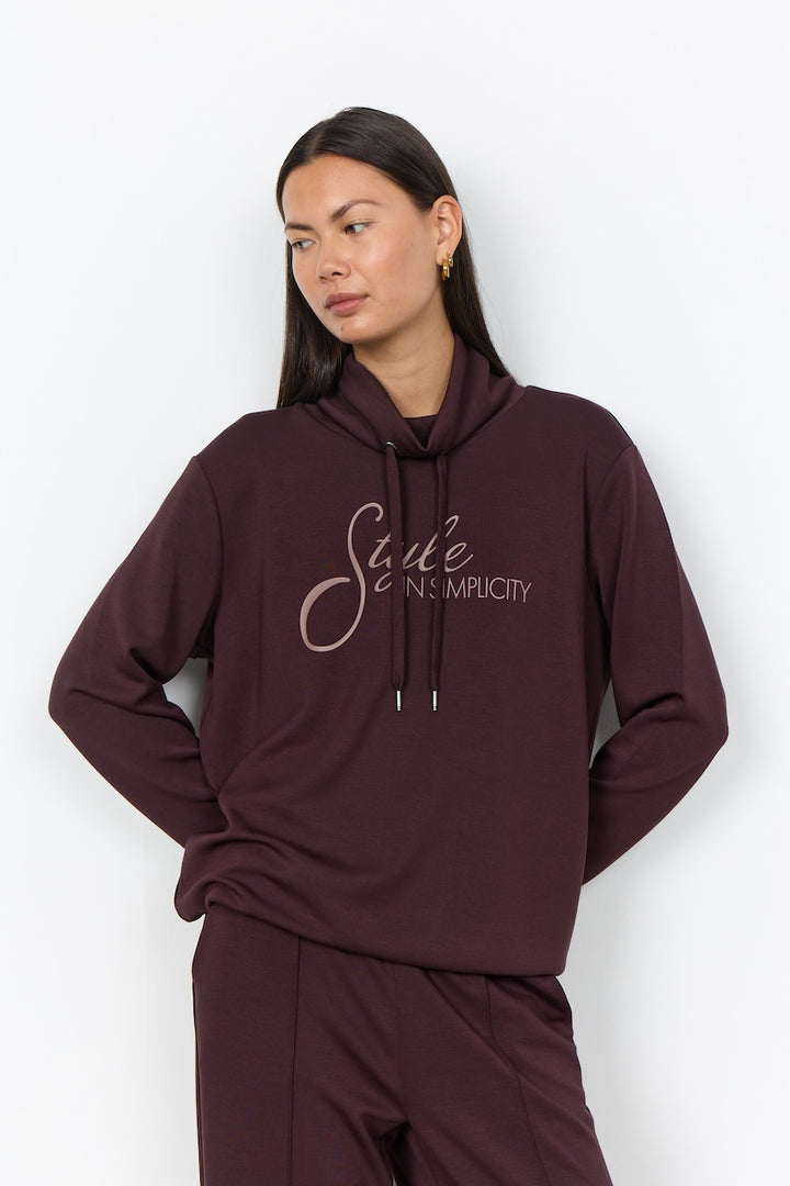 Le pull à col montant imprimé Soya Concept | 27850