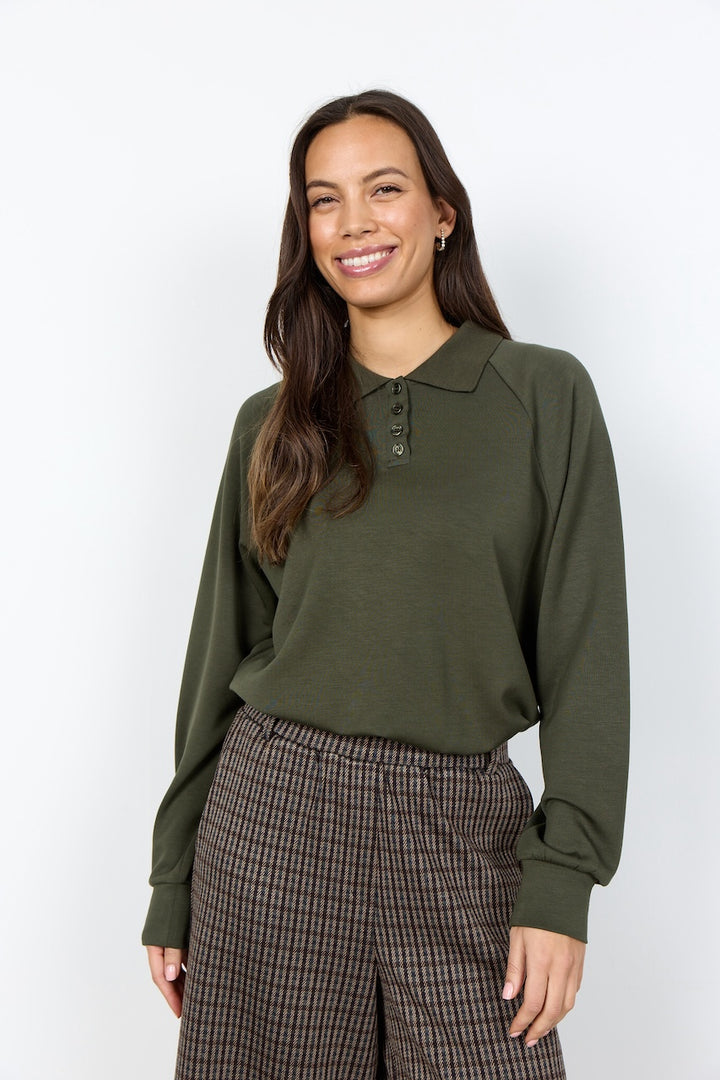 Le pull à col chemise Soya Concept | 27856