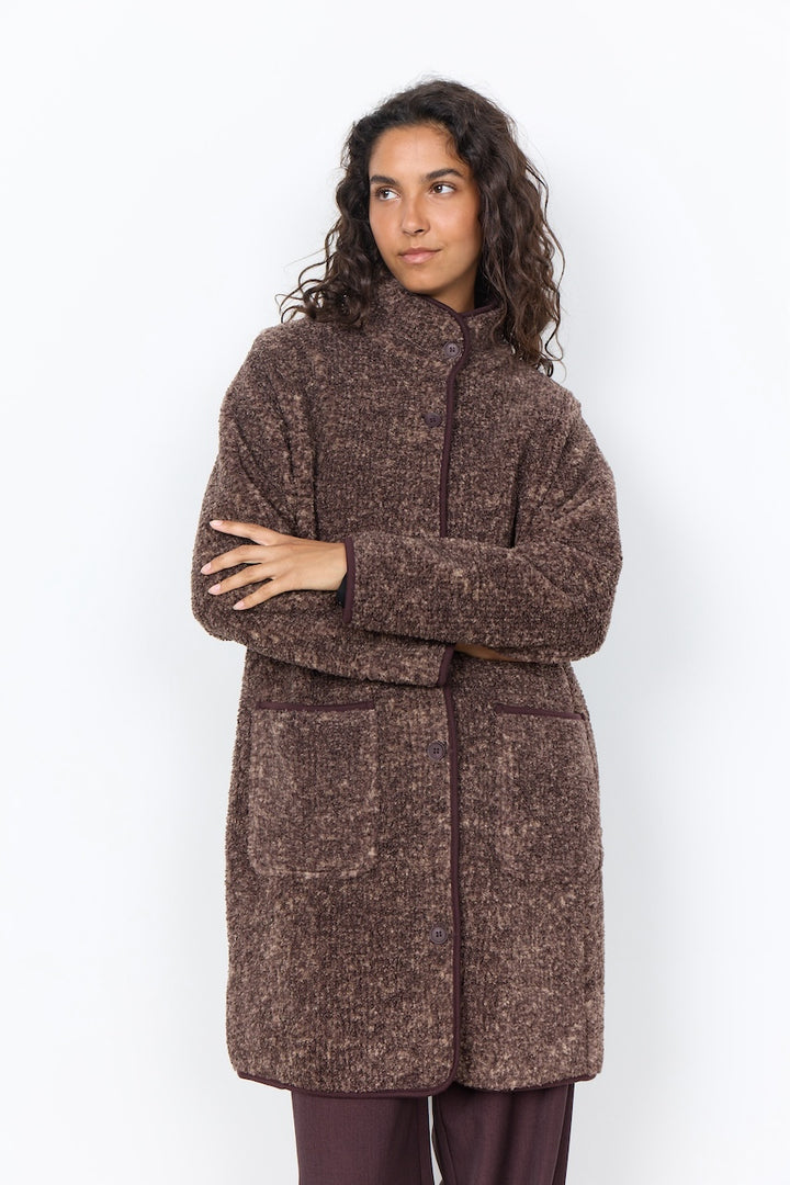 Le manteau en tricot texturé Soya Concept | 27880