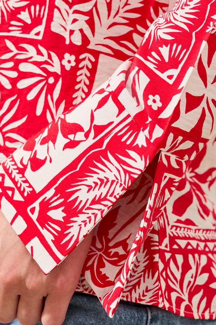 Le chemisier imprimé dynamique Tribal | 3003O-8374