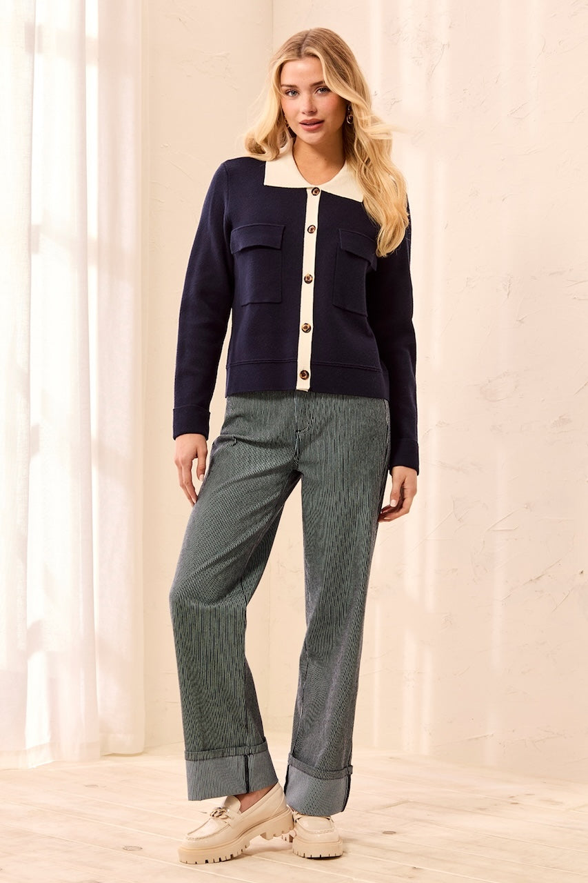 Le cardigan structuré en tricot jacquard Tribal | 3189O-8030