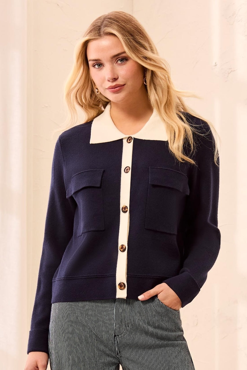 Le cardigan structuré en tricot jacquard Tribal | 3189O-8030