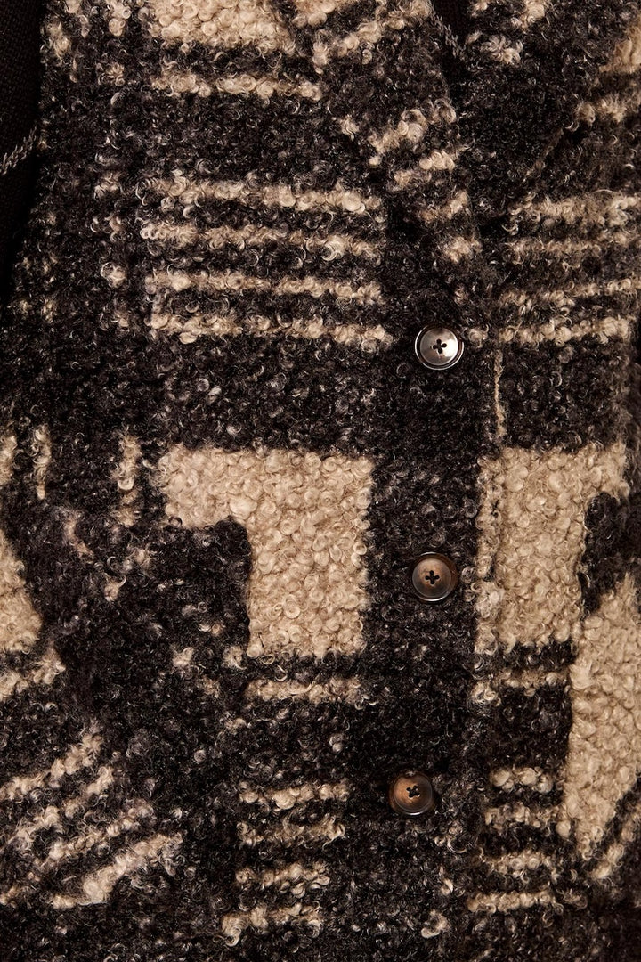 Le manteau sans manches à carreaux Tribal | 3235O-8542