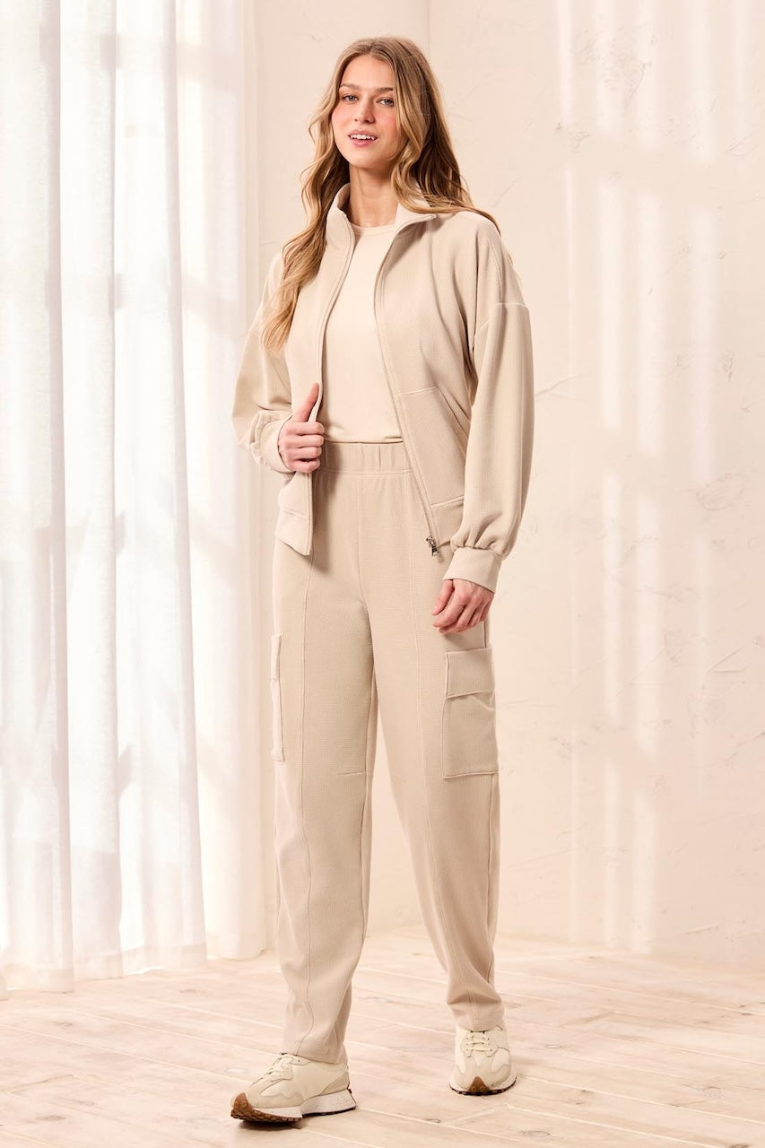 Le pantalon jogger cargo texturé Tribal | 3278O-8561