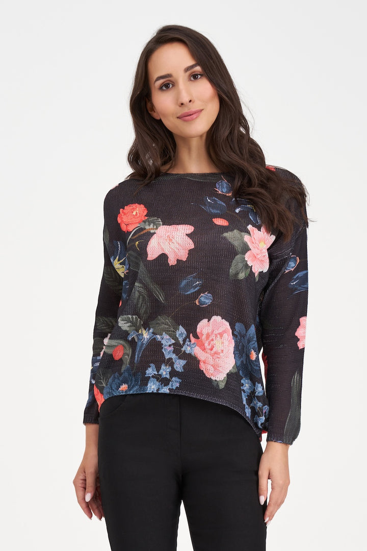 Le haut fleuri Made in Italy | 33-9006Y