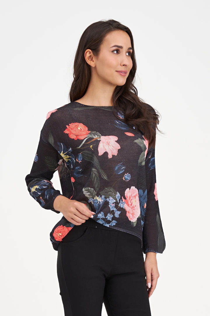 Le haut fleuri Made in Italy | 33-9006Y