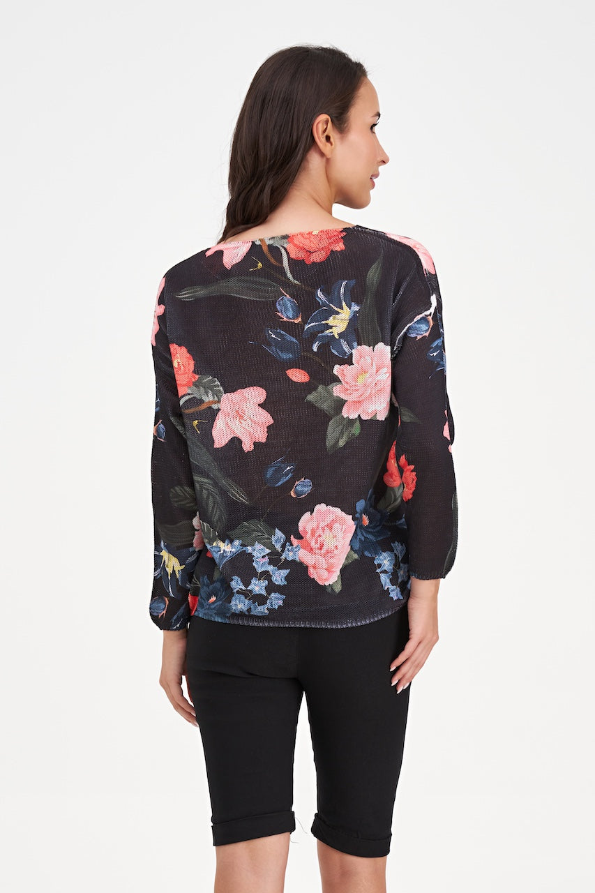 Le haut fleuri Made in Italy | 33-9006Y