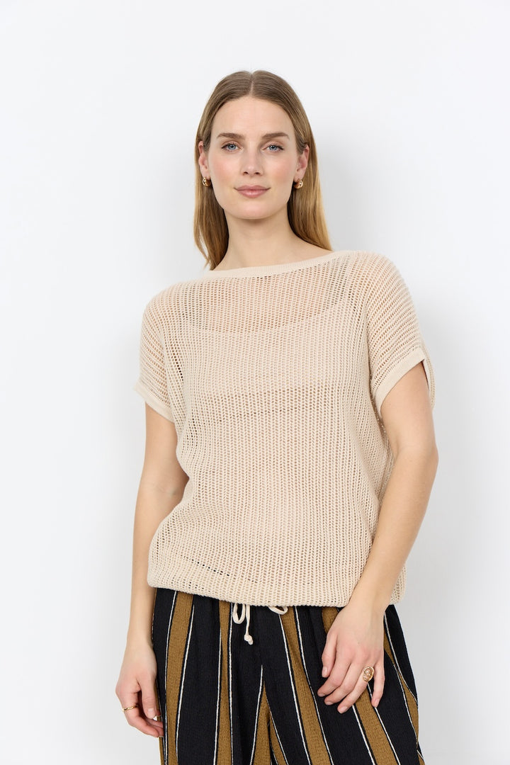 Le chandail en maille avec cordon ajustable Soya Concept | 33804