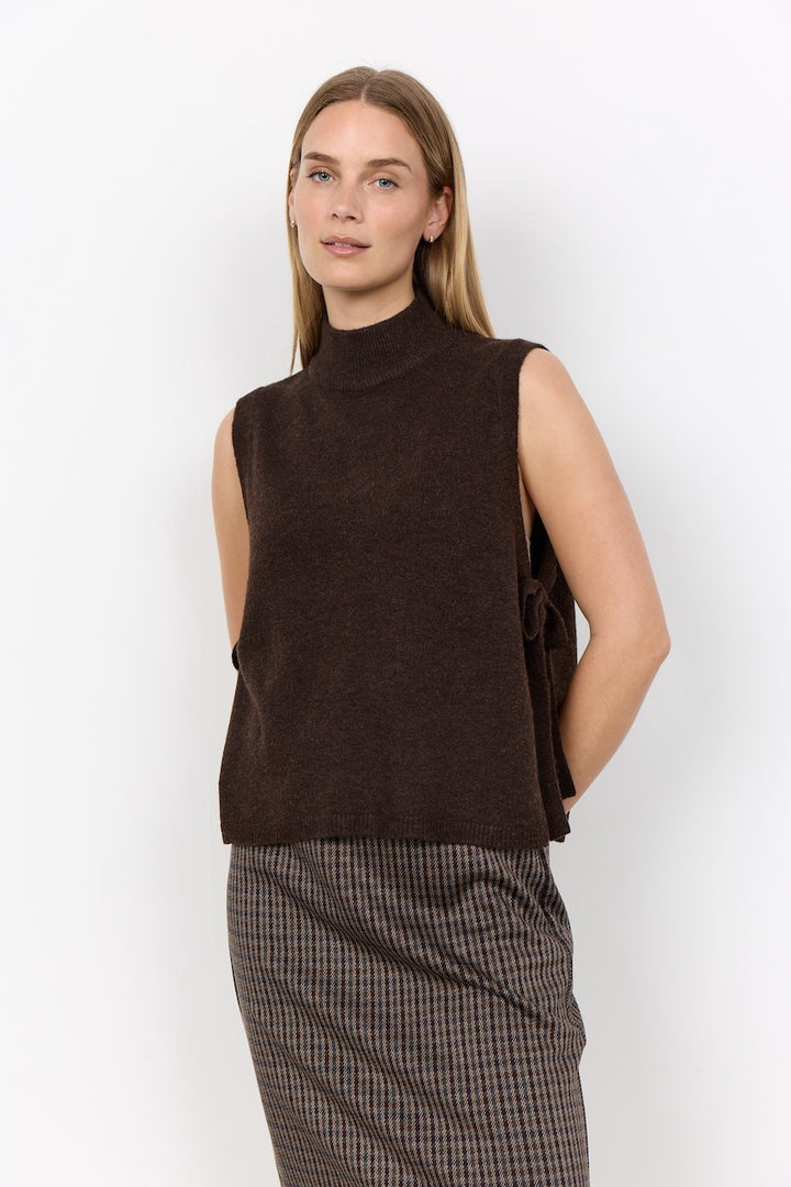 Le débardeur en tricot à liens Soya Concept | 33869