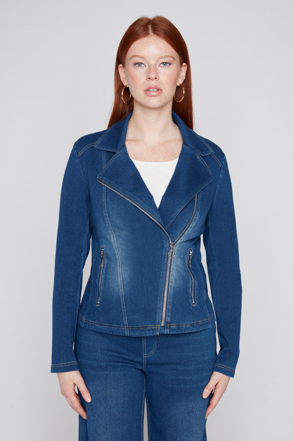 La veste en denim à fermeture éclair Compli K | 36517