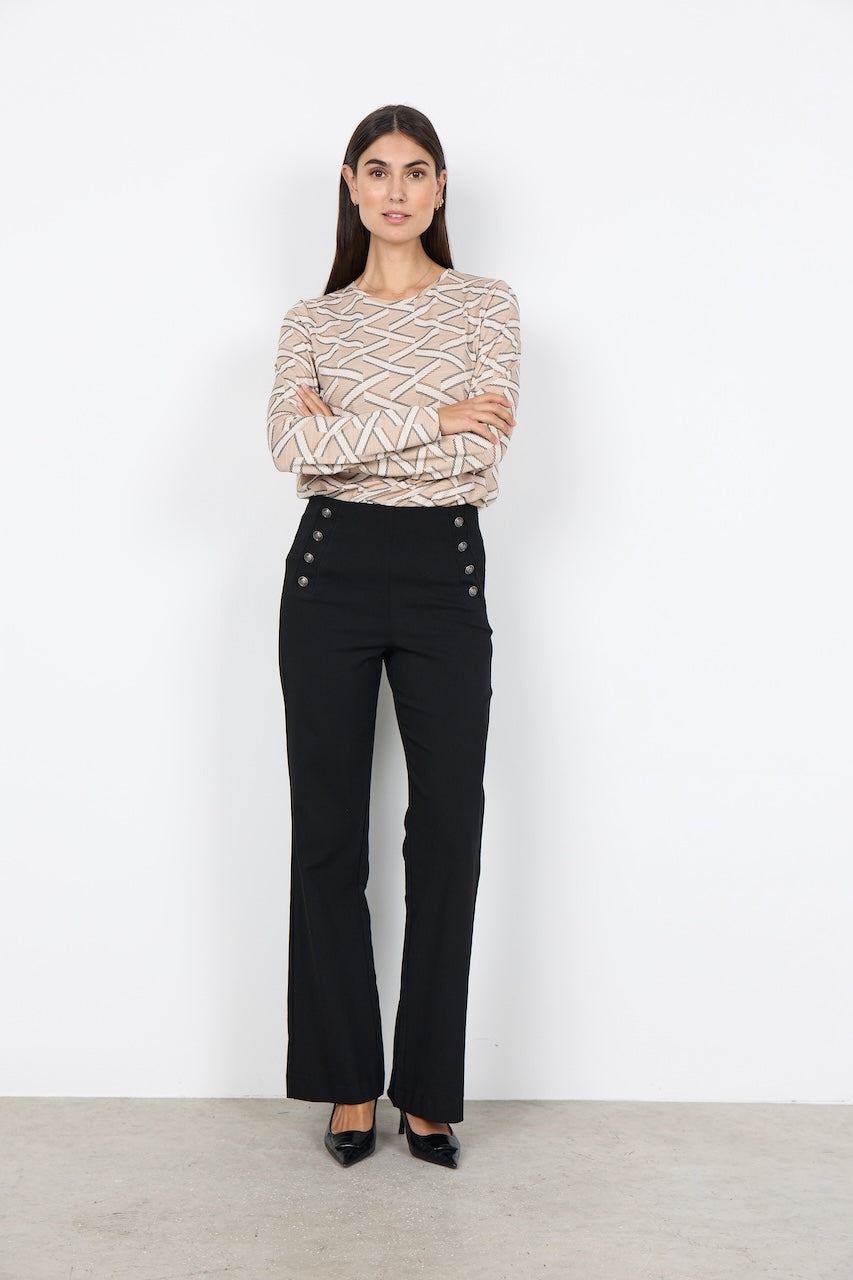 Le pantalon boutons décoratifs Soya Concept | 41552