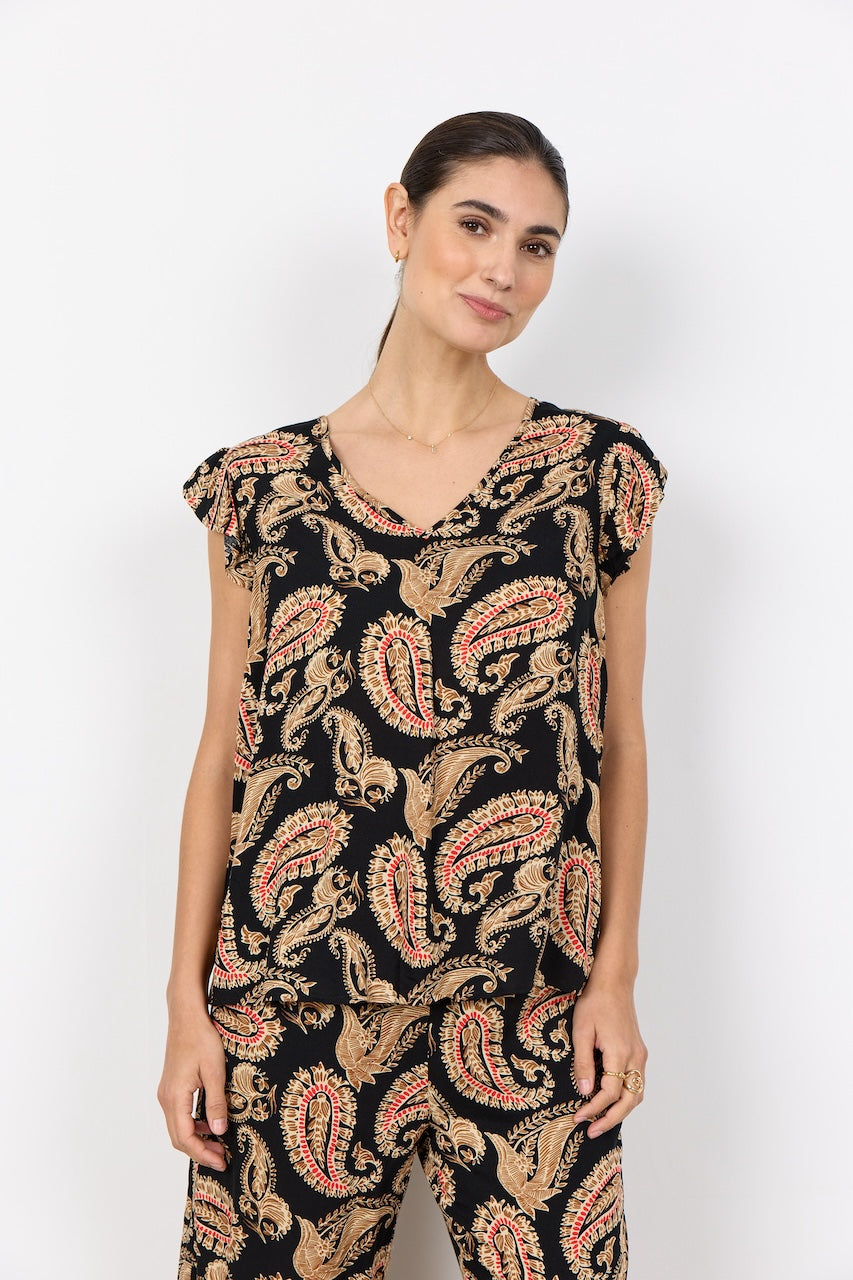 Le haut imprimé paisley Soya Concept | 41736
