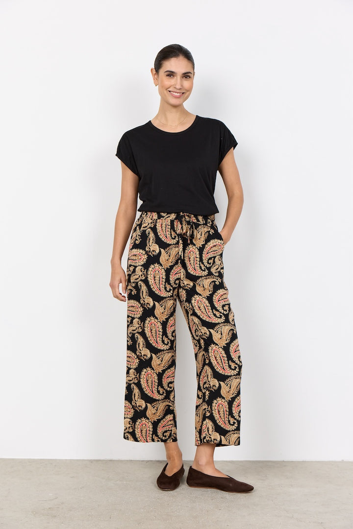 Le pantalon imprimé paisley Soya Concept | 41738