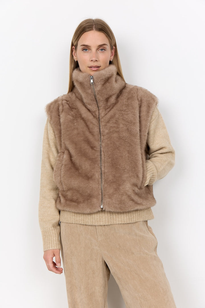 La veste sans manches texturée Soya Concept | 41933