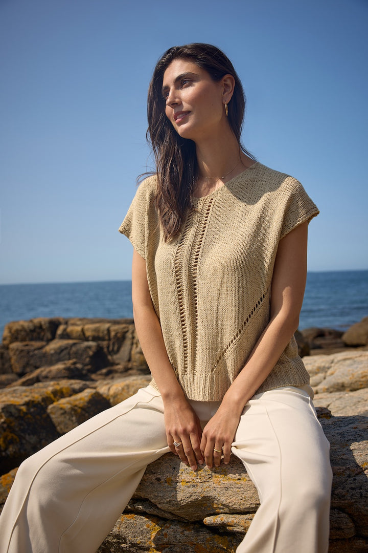 Le haut en maille texturée Soya Concept | 51499