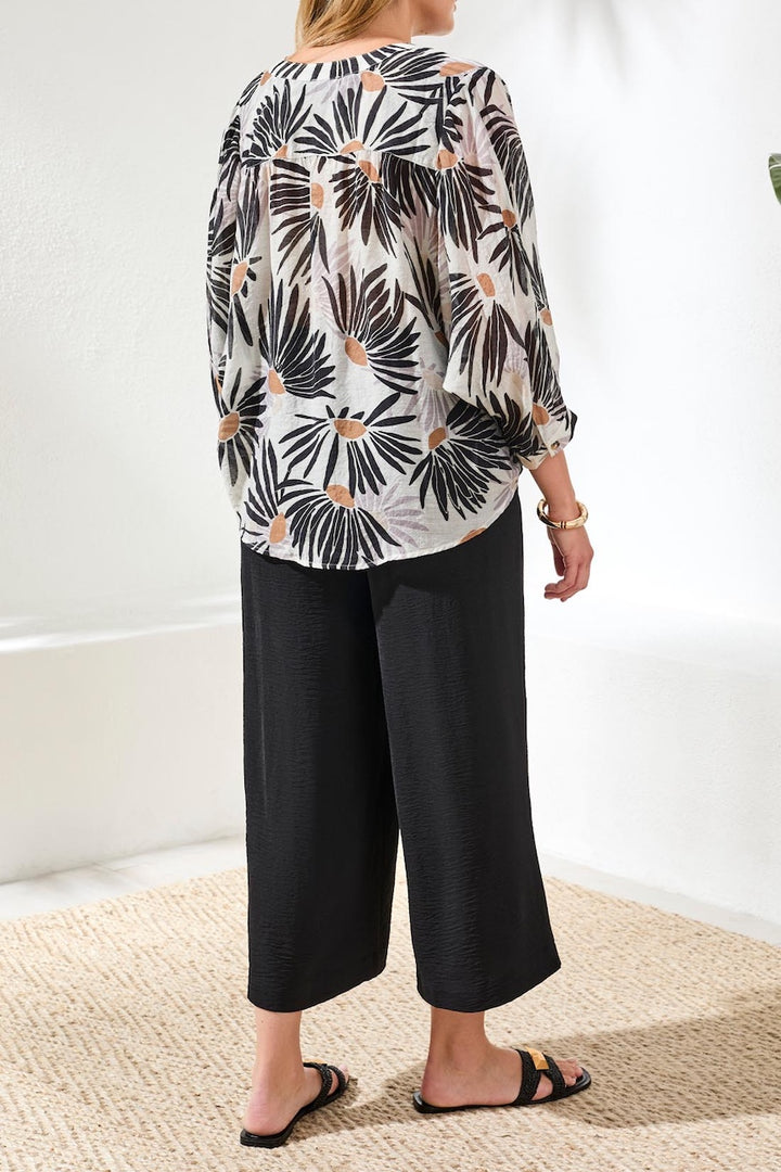 La blouse tissu fluide Tribal | 5539O-4996