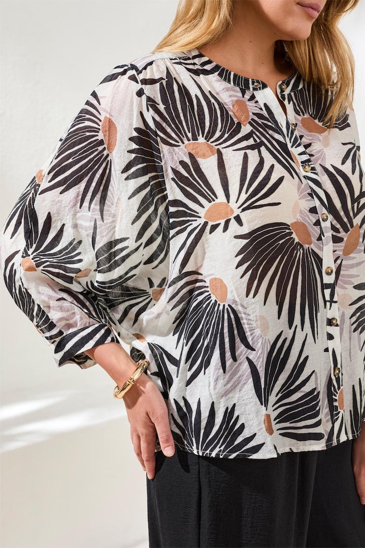 La blouse tissu fluide Tribal | 5539O-4996