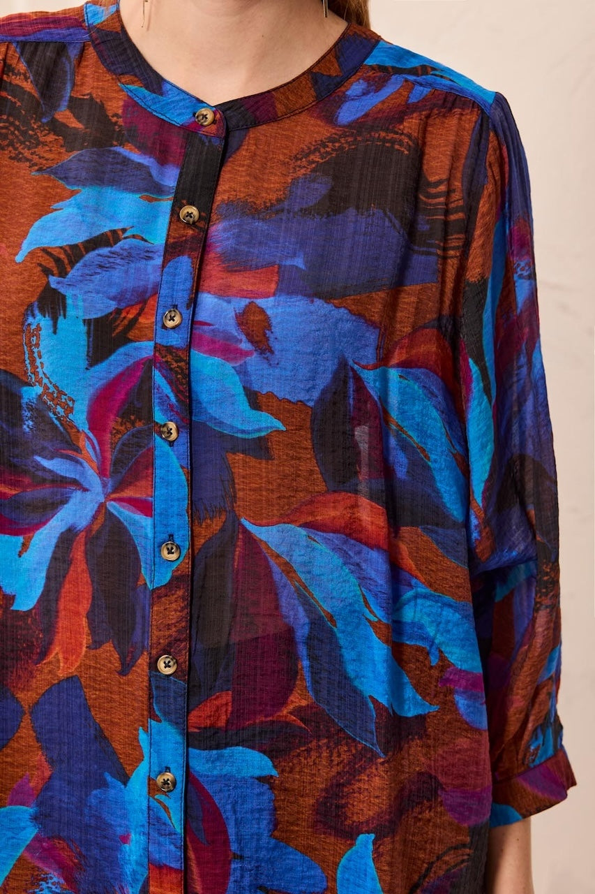 La blouse tissu fluide Tribal | 5539O-4996