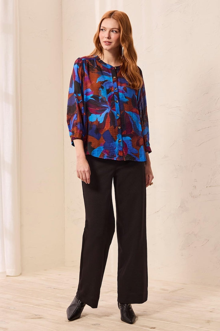 La blouse tissu fluide Tribal | 5539O-4996
