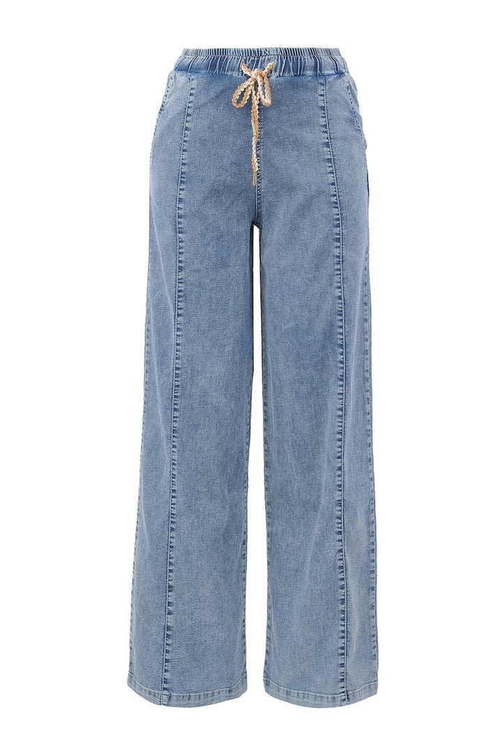 Le pantalon en denim léger Tricotto | 56258