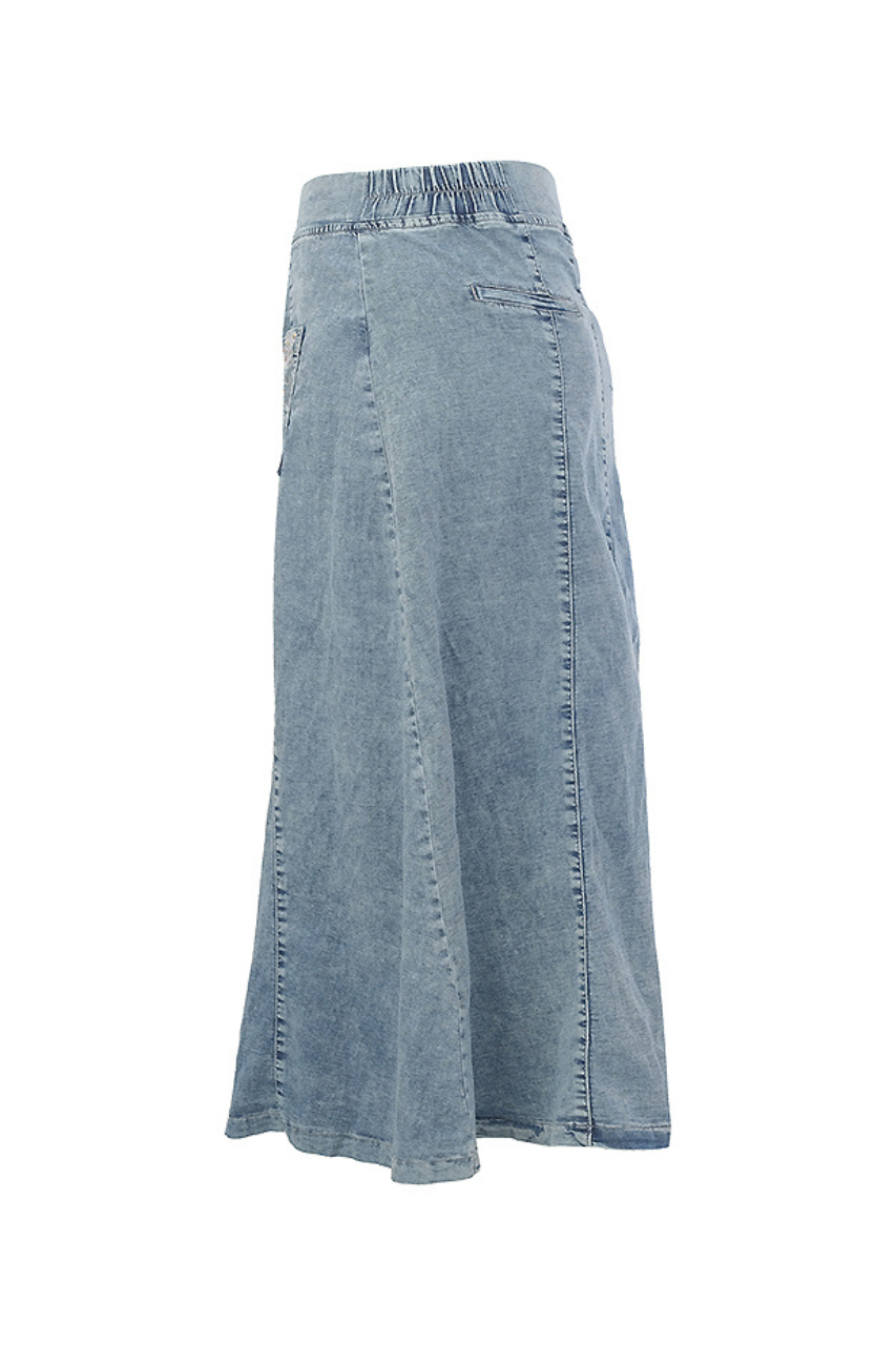 La jupe coupe maxi en tencel Tricotto | 56262