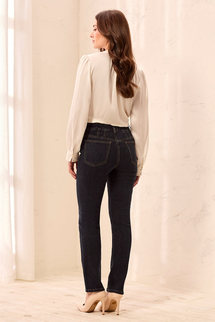 Le jean droit scintillant Tribal | 6336O-5073