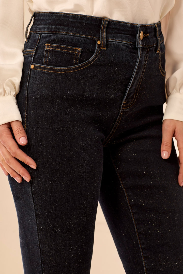 Le jean droit scintillant Tribal | 6336O-5073