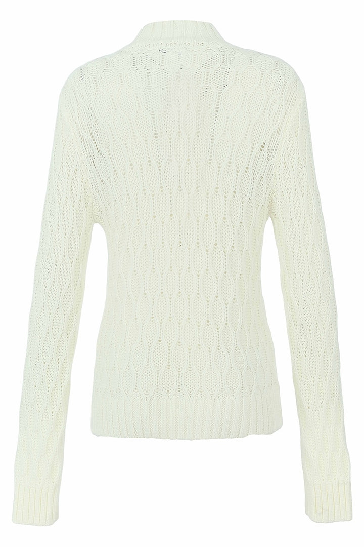 Le chandail en tricot Dolcezza 76313 – Blanc-cassé – vue 2