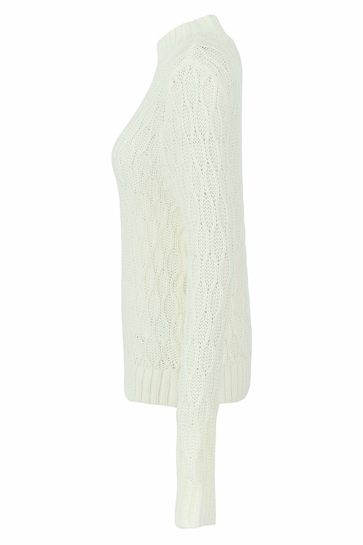 Le chandail en tricot Dolcezza 76313 – Blanc-cassé – vue 3