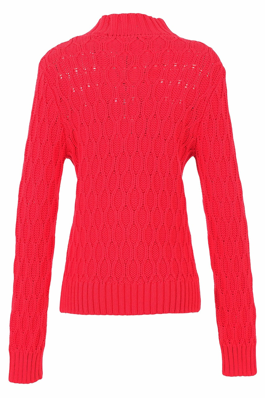 Le chandail en tricot Dolcezza 76313 – Rouge – vue 2