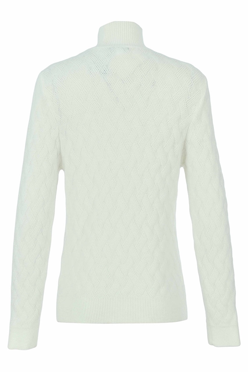 Le pull à col roulé en maille torsadée Dolcezza | 76314