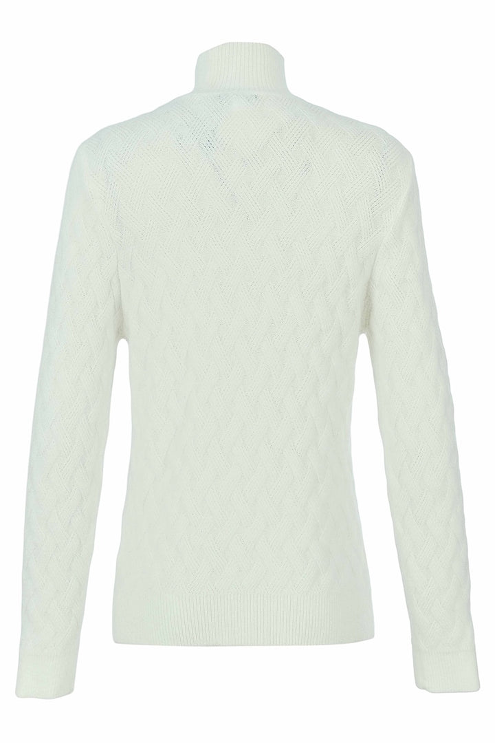 Le pull à col roulé en maille torsadée Dolcezza | 76314