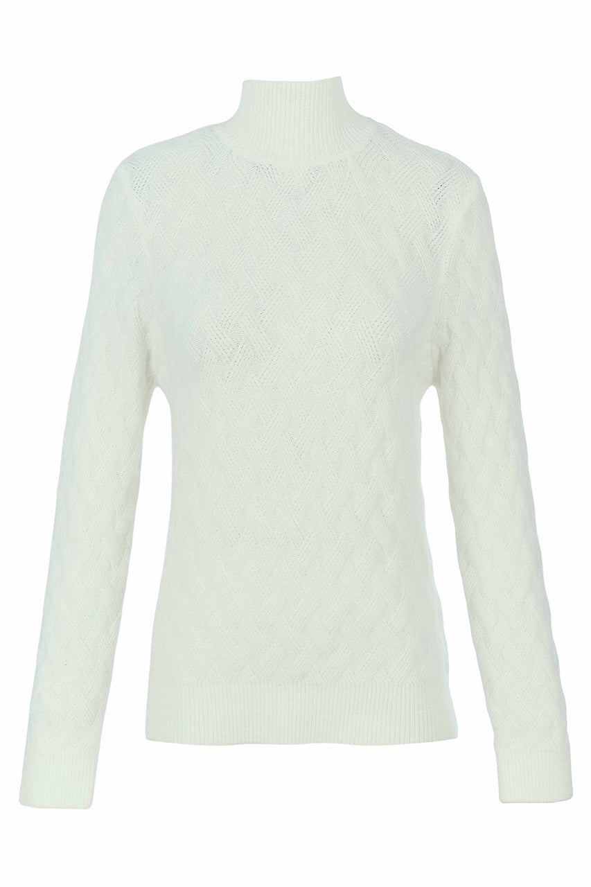 Le pull à col roulé en maille torsadée Dolcezza | 76314