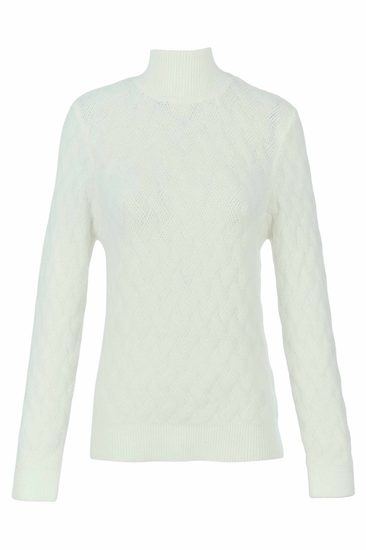 Le pull à col roulé en maille torsadée Dolcezza | 76314