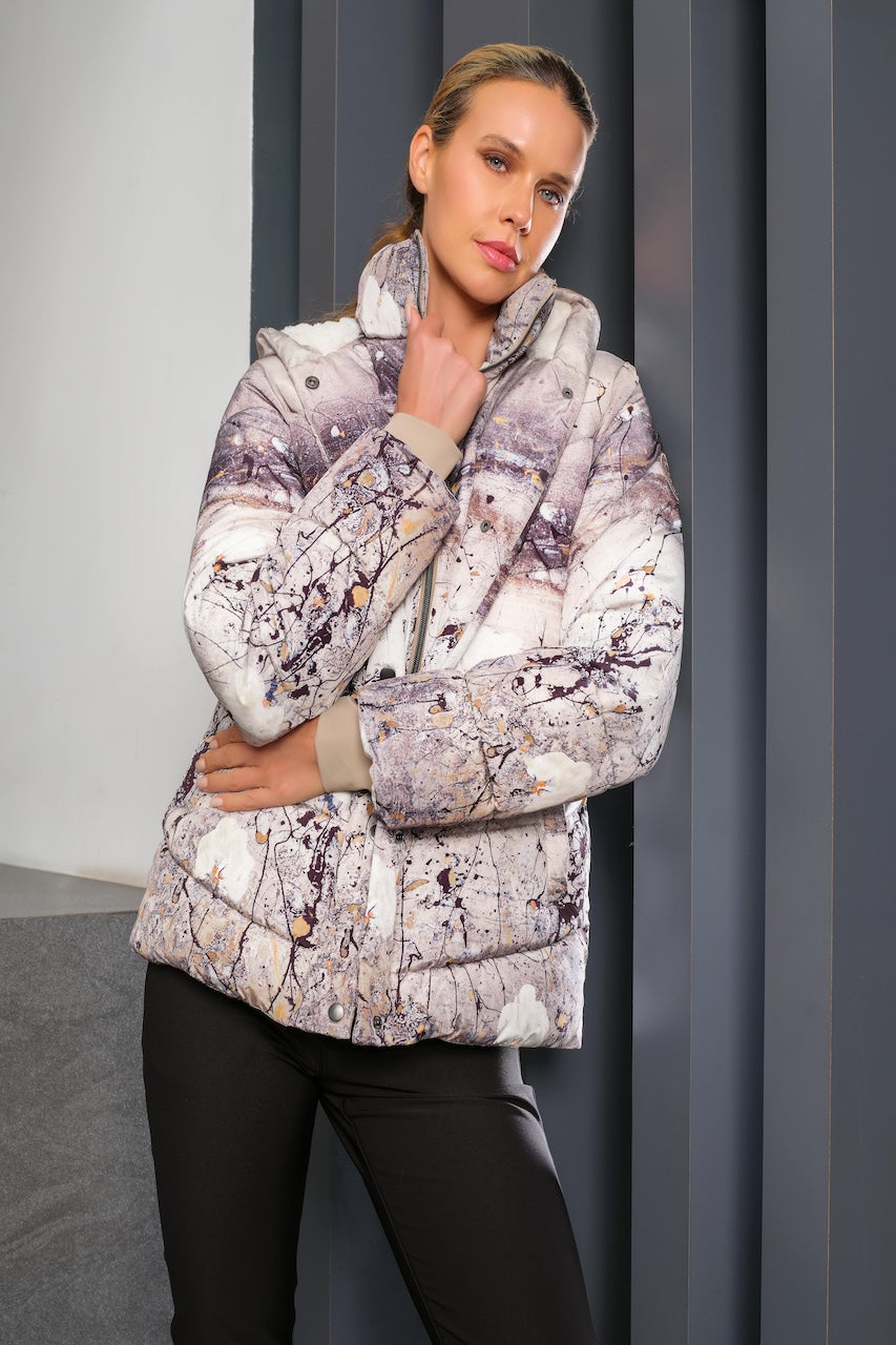 Le manteau matelassé à imprimé artistique Dolcezza | 76830
