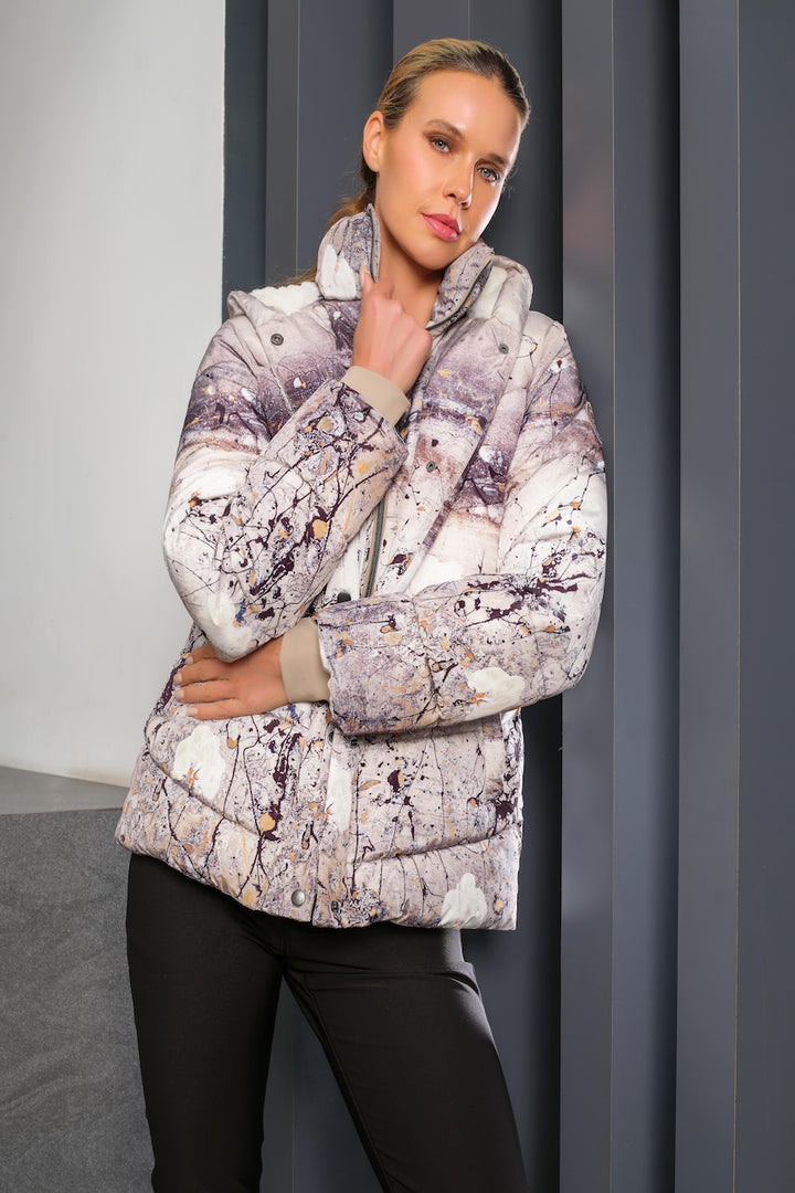 Le manteau matelassé à imprimé artistique Dolcezza | 76830
