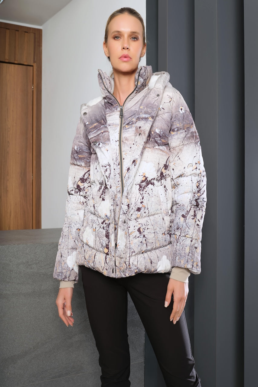 Le manteau matelassé à imprimé artistique Dolcezza | 76830