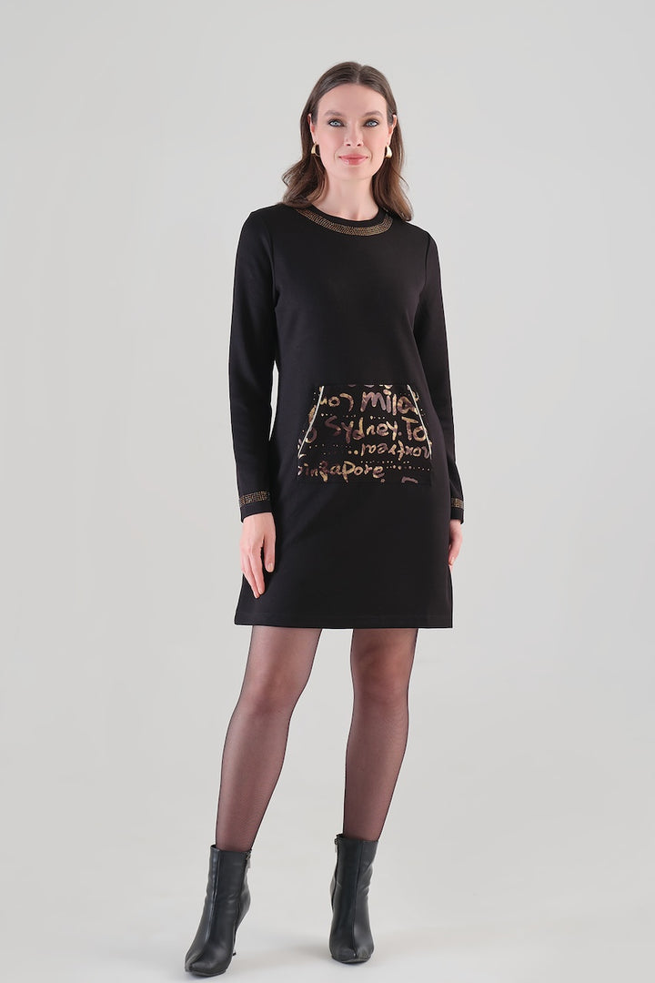 La robe à poche imprimée Tricotto | 96040