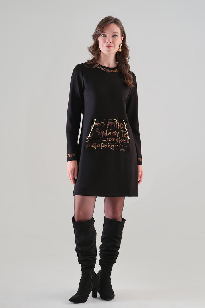 La robe à poche imprimée Tricotto | 96040