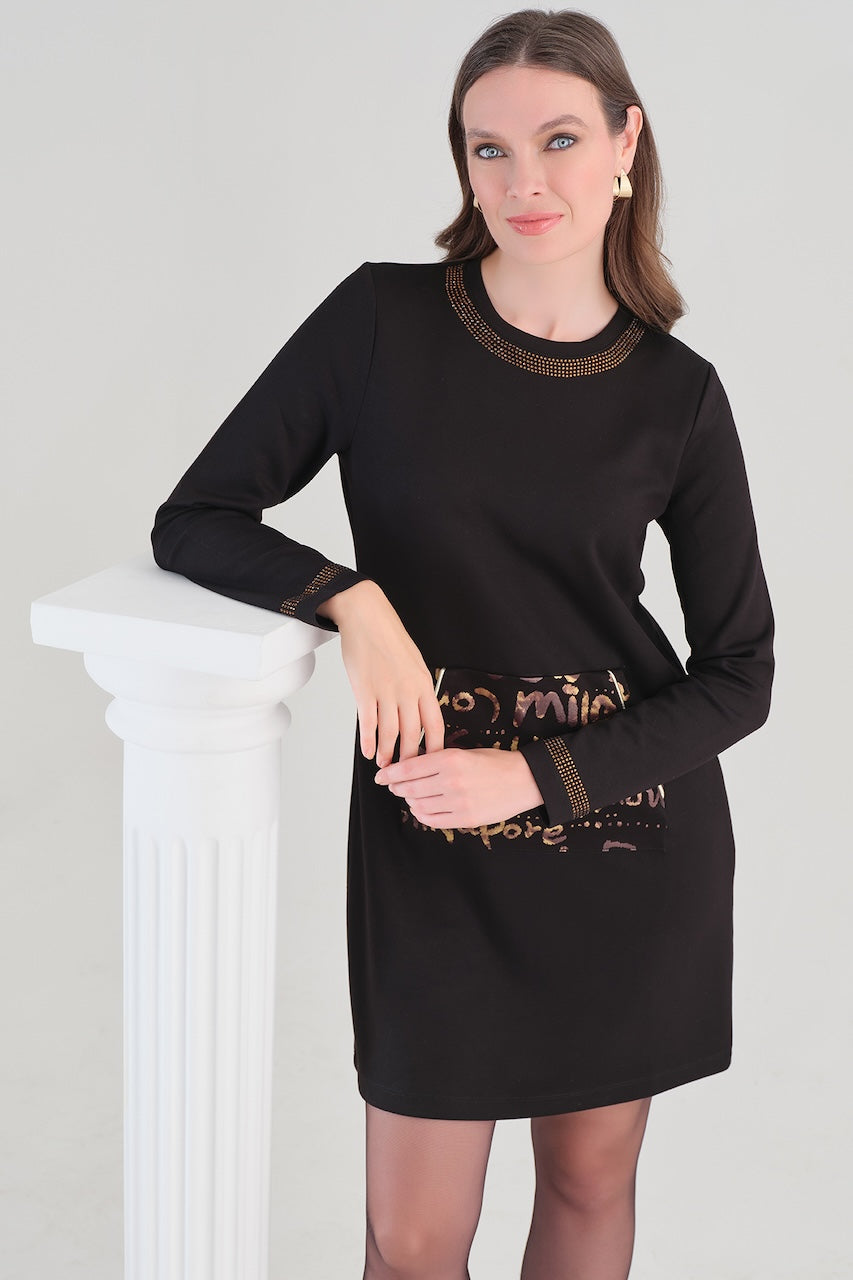 La robe à poche imprimée Tricotto | 96040