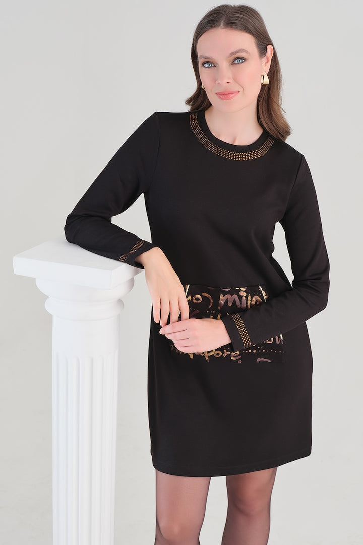 La robe à poche imprimée Tricotto | 96040