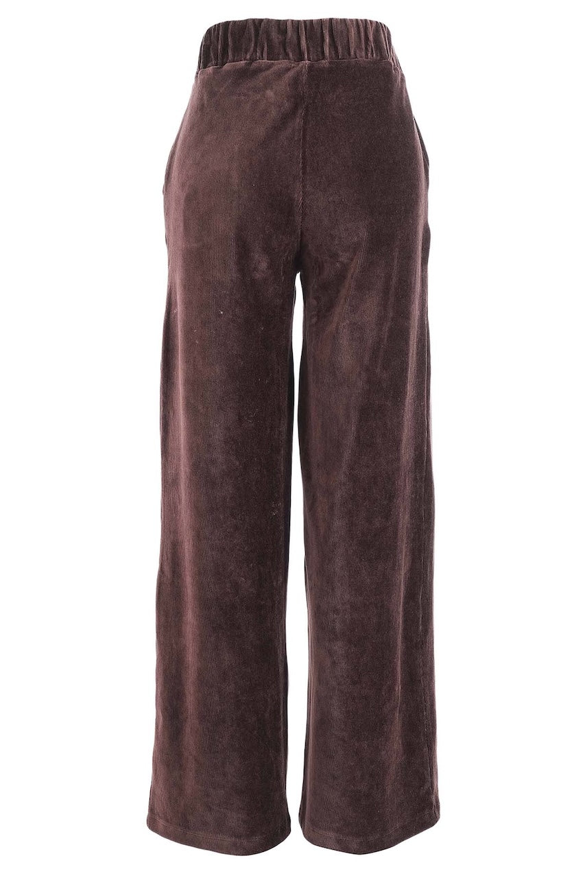 Le pantalon en velours à jambe large Tricotto | 96052