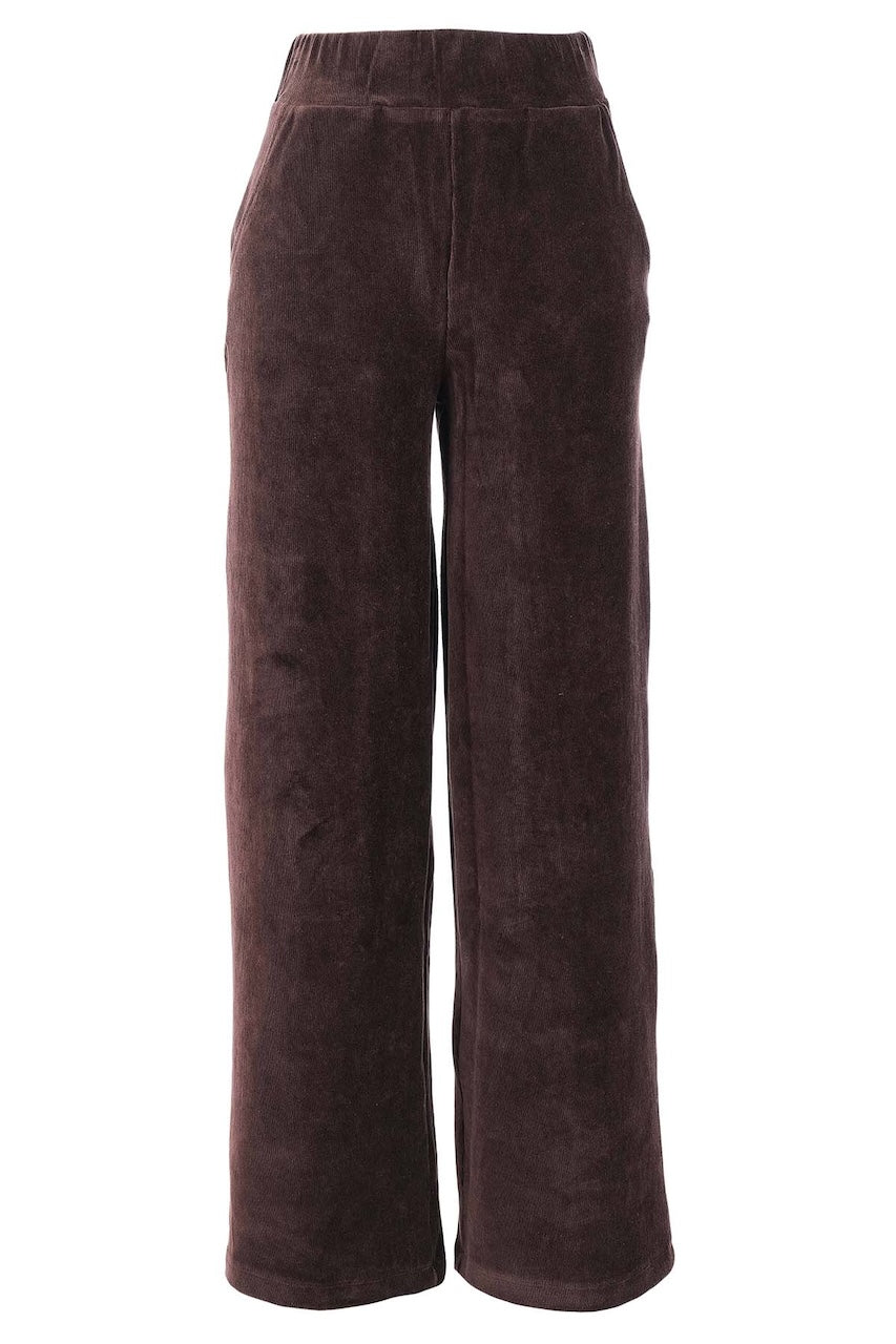 Le pantalon en velours à jambe large Tricotto | 96052