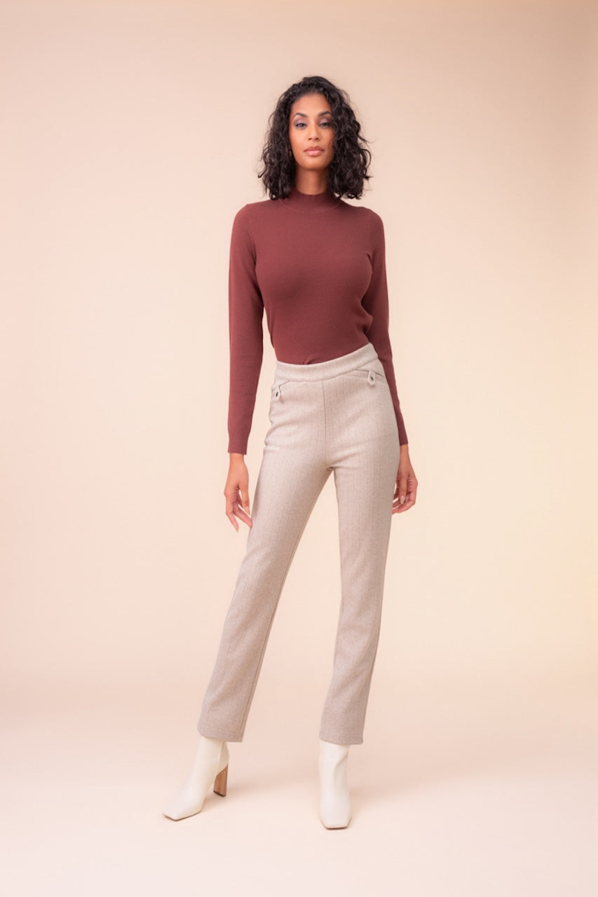 Le pantalon droit taille mi-haute Alison Sheri | A48018